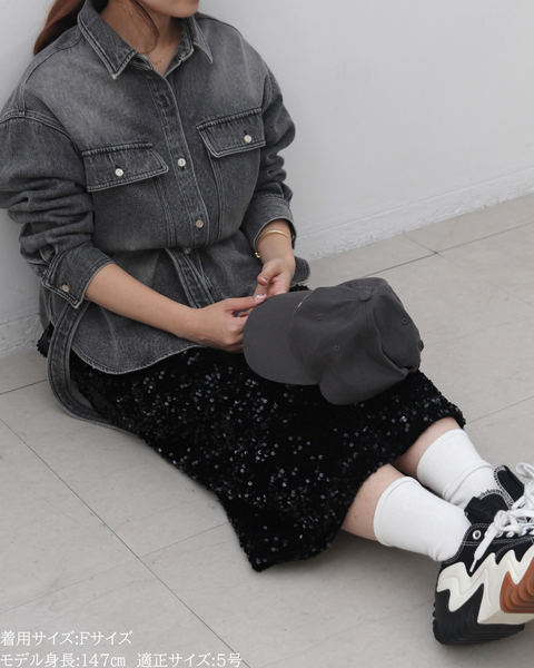 画像をギャラリービューアに読み込む, 小柄ブランド/低身長ブランド/低身長/小柄/小柄シャツ/デニムシャツ/リボンシャツ
