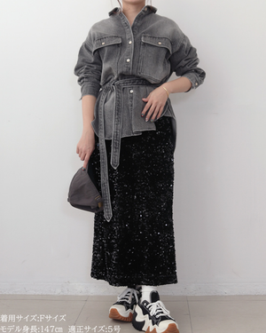 小柄ブランド/低身長ブランド/低身長/小柄/小柄シャツ/デニムシャツ/リボンシャツ