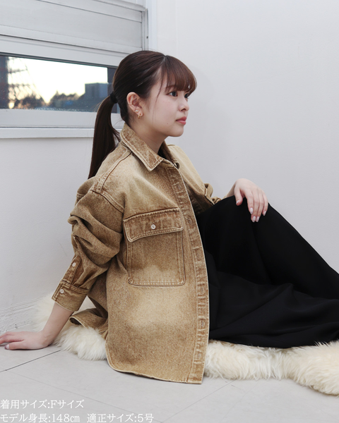 画像をギャラリービューアに読み込む, 小柄ブランド/低身長ブランド/低身長/小柄/小柄シャツ/デニムシャツ/リボンシャツ
