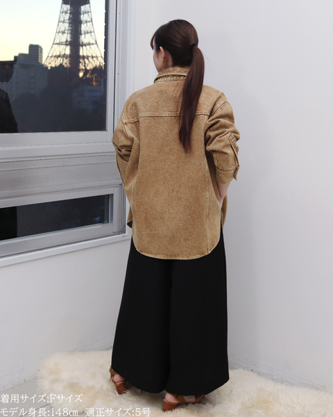 画像をギャラリービューアに読み込む, 小柄ブランド/低身長ブランド/低身長/小柄/小柄シャツ/デニムシャツ/リボンシャツ
