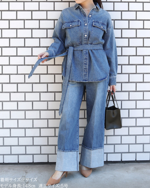 小柄ブランド/低身長ブランド/低身長/小柄/小柄シャツ/デニムシャツ/リボンシャツ