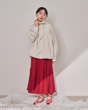 小柄/低身長/147cm/フレアスカート/マーメイドスカート/撥水スカート/梅雨コーデ/雨の日コーデ/夏スカート/脚長効果/細見え/ウエストゴム/ポケット付き/軽やか素材/低身長コーデ
