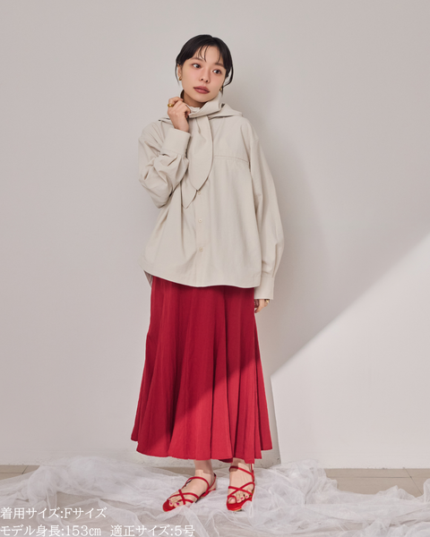 画像をギャラリービューアに読み込む, 小柄/低身長/147cm/フレアスカート/マーメイドスカート/撥水スカート/梅雨コーデ/雨の日コーデ/夏スカート/脚長効果/細見え/ウエストゴム/ポケット付き/軽やか素材/低身長コーデ
