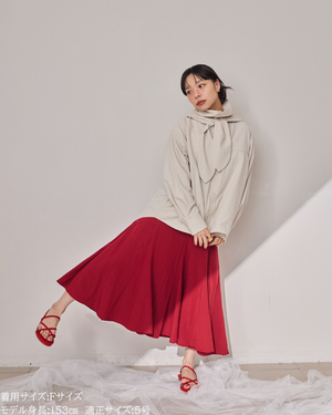 小柄/低身長/147cm/フレアスカート/マーメイドスカート/撥水スカート/梅雨コーデ/雨の日コーデ/夏スカート/脚長効果/細見え/ウエストゴム/ポケット付き/軽やか素材/低身長コーデ