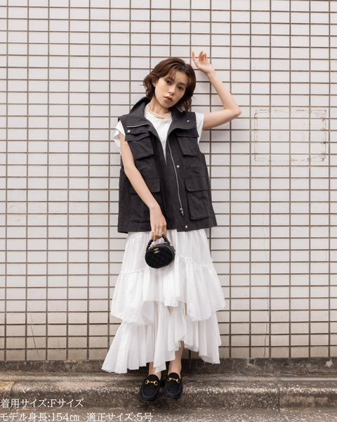 画像をギャラリービューアに読み込む, 小柄ブランド / 低身長ブランド / 低身長 / 小柄 / リネンサファリベスト / サファリベスト / リネンベスト / 低身長ベスト / 低身長セットアップ / セットアップ / 小柄ベスト / 低身長羽織り
