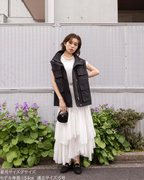 画像をギャラリービューアに読み込む, 小柄ブランド / 低身長ブランド / 低身長 / 小柄 / リネンサファリベスト / サファリベスト / リネンベスト / 低身長ベスト / 低身長セットアップ / セットアップ / 小柄ベスト / 低身長羽織り
