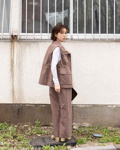 画像をギャラリービューアに読み込む, 小柄ブランド / 低身長ブランド / 低身長 / 小柄 / リネンストレートパンツ / ストレートパンツ / リネンパンツ / 低身長パンツ / 低身長セットアップ / セットアップ / 小柄パンツ / 低身長ボトムス
