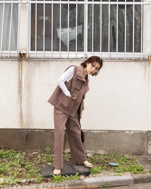 小柄ブランド / 低身長ブランド / 低身長 / 小柄 / リネンストレートパンツ / ストレートパンツ / リネンパンツ / 低身長パンツ / 低身長セットアップ / セットアップ / 小柄パンツ / 低身長ボトムス