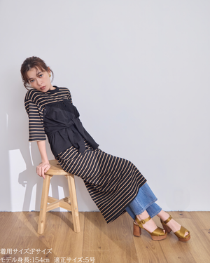 小柄ブランド / 低身長ブランド / 低身長 / 小柄 / 小柄ワンピース / 低身長ワンピース / 4wayワンピース / ワンピースセット / カーディガンセット / セットアップ / 小柄コーデ / 低身長コーデ/ボーダーカーデ/カーディガン