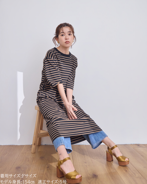 小柄ブランド / 低身長ブランド / 低身長 / 小柄 / 小柄ワンピース / 低身長ワンピース / 4wayワンピース / ワンピースセット / カーディガンセット / セットアップ / 小柄コーデ / 低身長コーデ/ボーダーカーデ/カーディガン