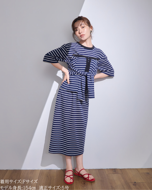 小柄ブランド / 低身長ブランド / 低身長 / 小柄 / 小柄ワンピース / 低身長ワンピース / 4wayワンピース / ワンピースセット / カーディガンセット / セットアップ / 小柄コーデ / 低身長コーデ/ボーダーカーデ/カーディガン