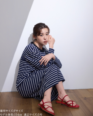 小柄ブランド / 低身長ブランド / 低身長 / 小柄 / 小柄ワンピース / 低身長ワンピース / 4wayワンピース / ワンピースセット / カーディガンセット / セットアップ / 小柄コーデ / 低身長コーデ/ボーダーカーデ/カーディガン