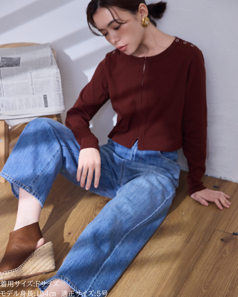 画像をギャラリービューアに読み込む, 小柄ブランド / 低身長ブランド / 低身長 / 小柄 / 小柄ワンピース / 低身長ワンピース / 4wayワンピース / ワンピースセット / カーディガンセット / セットアップ / 小柄コーデ / 低身長コーデ/ボーダーカーデ/カーディガン
