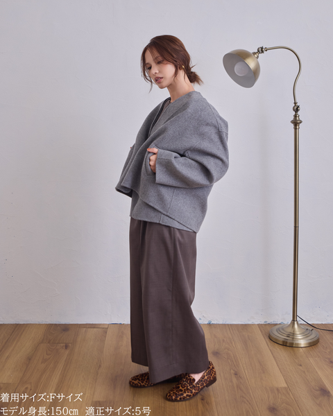 画像をギャラリービューアに読み込む, カシミヤ混リバーレイヤードコート(Japan Fabric)【808】

