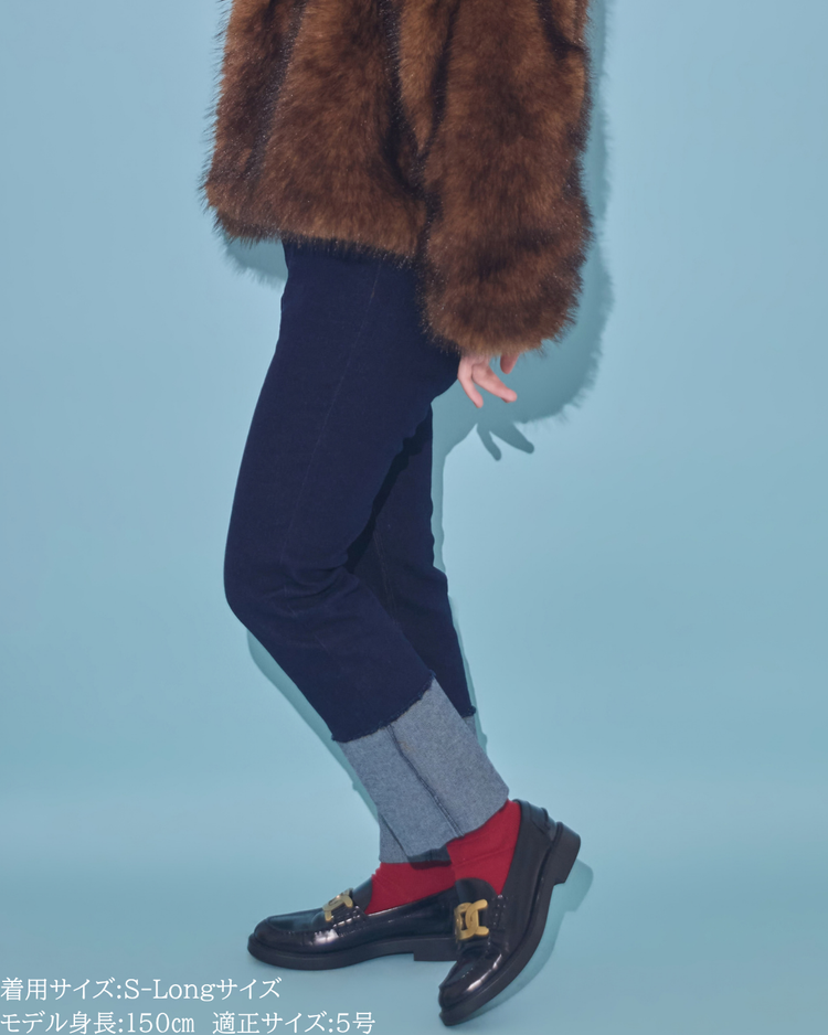 ロールアップスリムデニムパンツ【892】