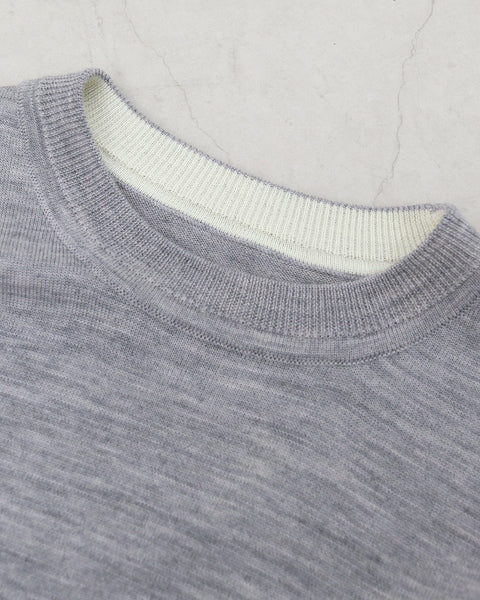 画像をギャラリービューアに読み込む, カーデ風ストール付きクルーネックウールニット(セットアップ可能)【846】
