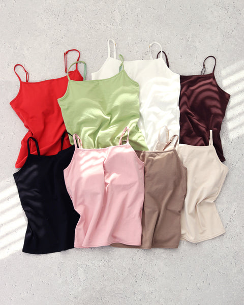 画像をギャラリービューアに読み込む, カップ付きアジャスターキャミソール【762】
