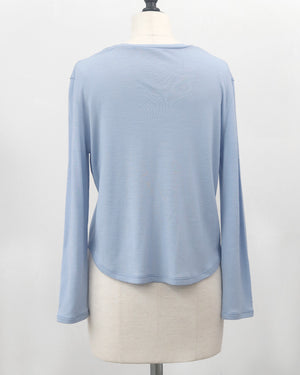 ウールクルーネックカットソー【832】