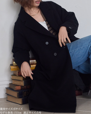 147_ichi_yon_nana】ウールチェスターロングコート(Japan Fabric)|低 147_ichi_yon_nana】ウールチェスターロングコート(Japan Fabric)|低