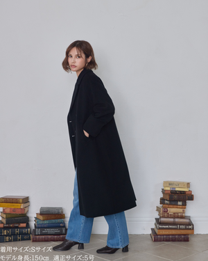 147_ichi_yon_nana】ウールチェスターロングコート(Japan Fabric)|低 147_ichi_yon_nana】ウールチェスターロングコート(Japan Fabric)|低