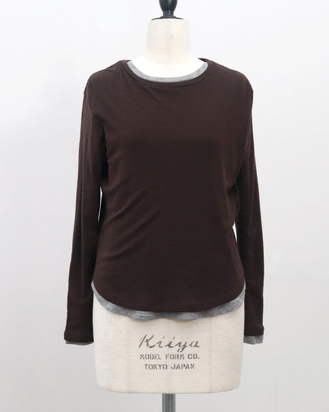 画像をギャラリービューアに読み込む, ウールクルーネックカットソー【832】
