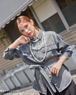 小柄ブランド/低身長ブランド/低身長/小柄/小柄シャツ/デニムシャツ/リボンシャツ