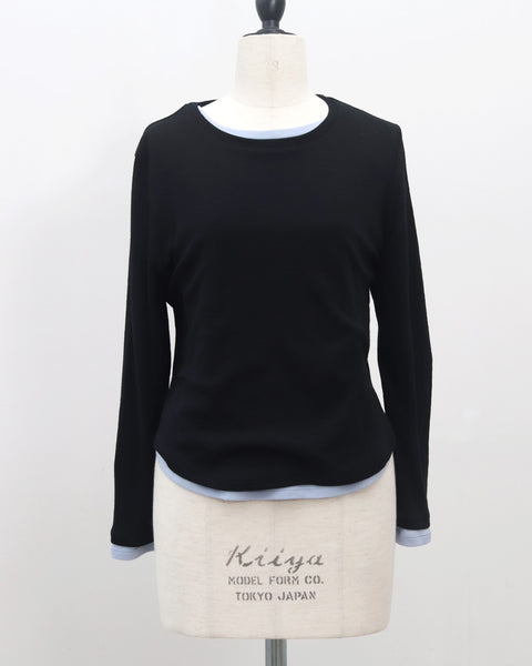 画像をギャラリービューアに読み込む, ウールクルーネックカットソー【832】
