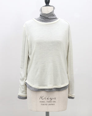 ウールハイネックカットソー【831】