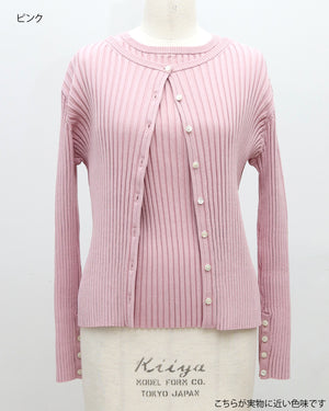 リブアンサンブルニット【855】