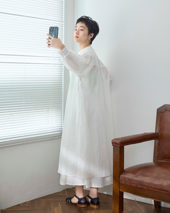 小柄ワンピース/低身長ワンピース/こコットンワンピース/低身長シャツワンピース