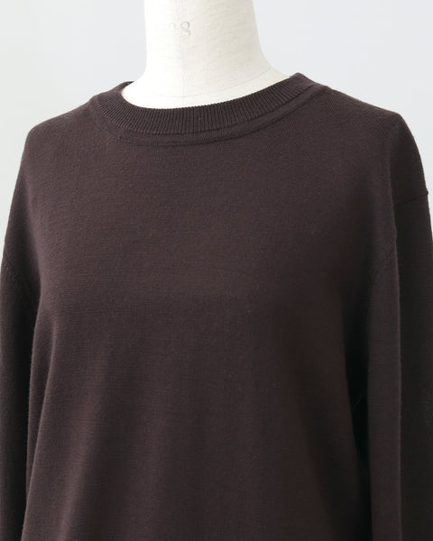 画像をギャラリービューアに読み込む, カーデ風ストール付きクルーネックウールニット(セットアップ可能)【846】
