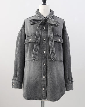 ウォッシュドデニムシャツ【817】