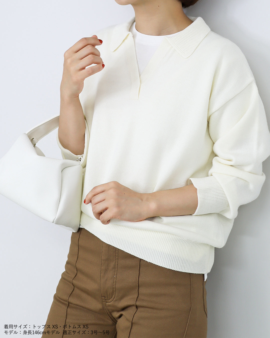 LOHEN ローヘン レイヤードスリーブニット LOHEN レイヤードスリーブニット ホワイト