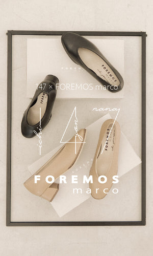 FOREMOS marco × 147 コラボ  ナロースクエアパンプス