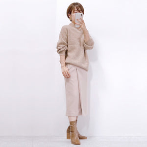 サロペットフロントスリットスカート